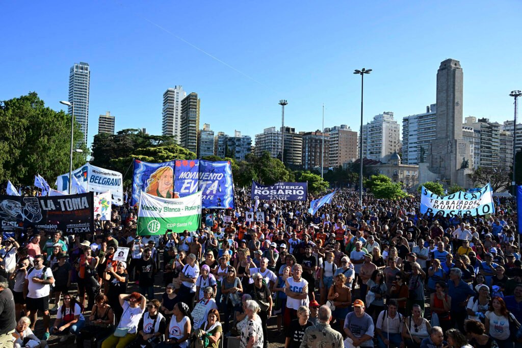 La concentración en Rosario. /Foto: Somos Tëlam.