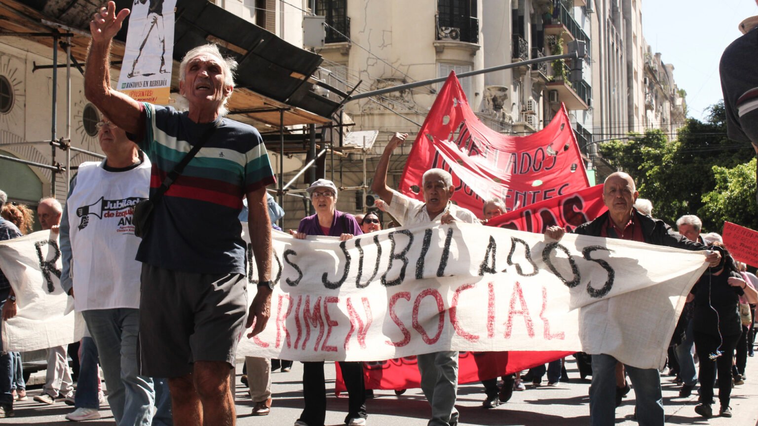 Una movilización de protesta de los jubilados. /Foto Pamela Pezo Malpica - ANCCOM